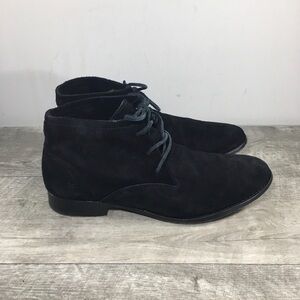 Frye 77112 Carly Chukka Black Suede Women's Ankle Lace Up Work Boots Size 11